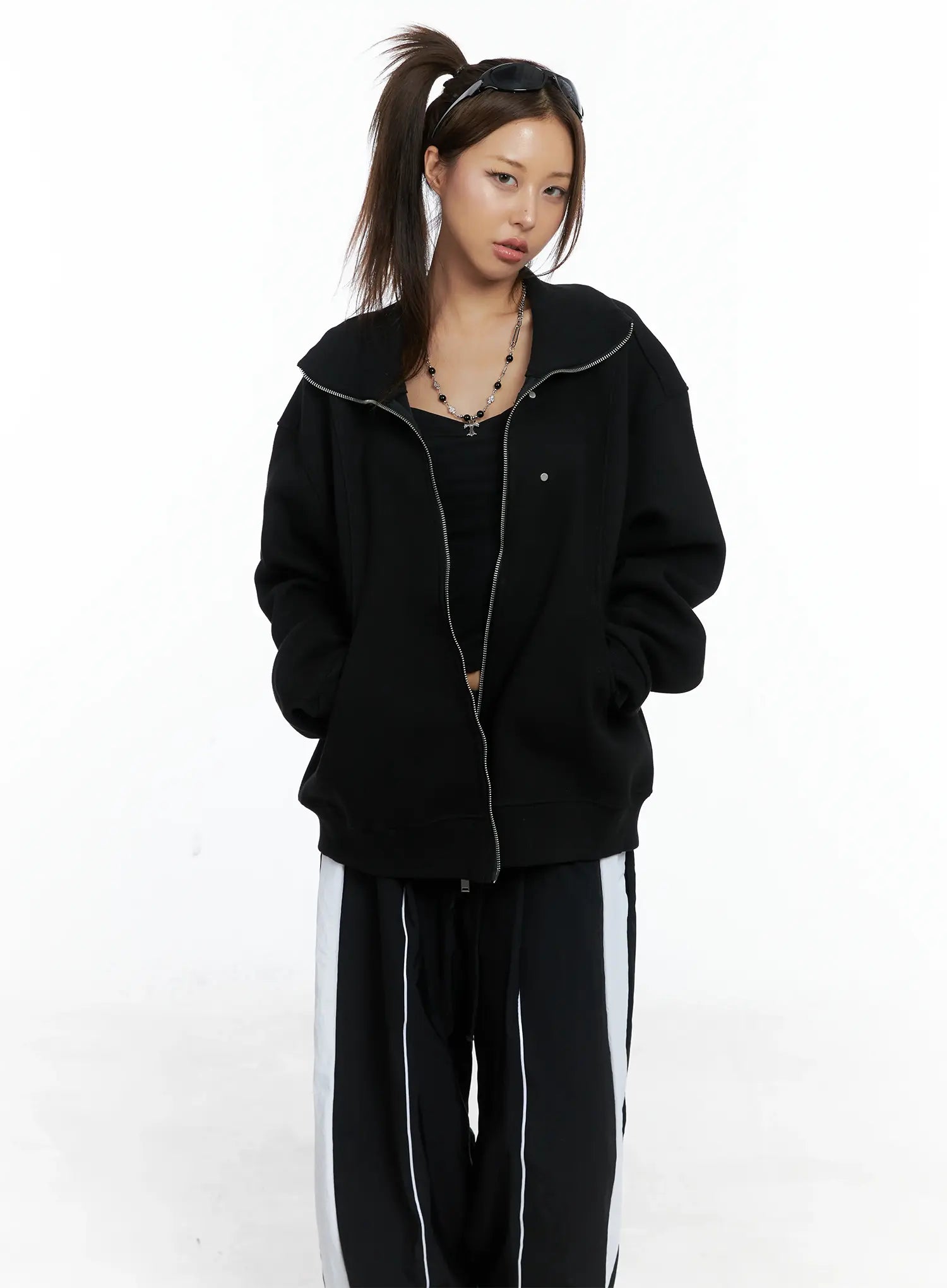 Oversized Double-Zip-Up Jacket CS505