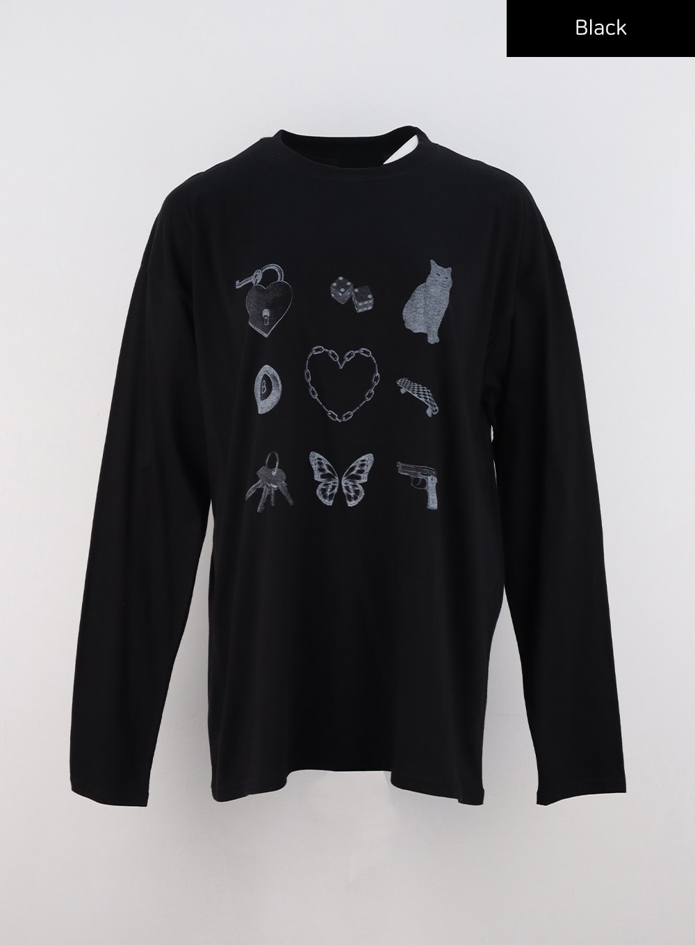 Loose Fit Cute Print Tee CS327