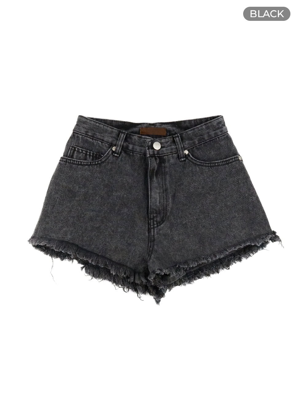 Destroyed Hem Denim Shorts CU421