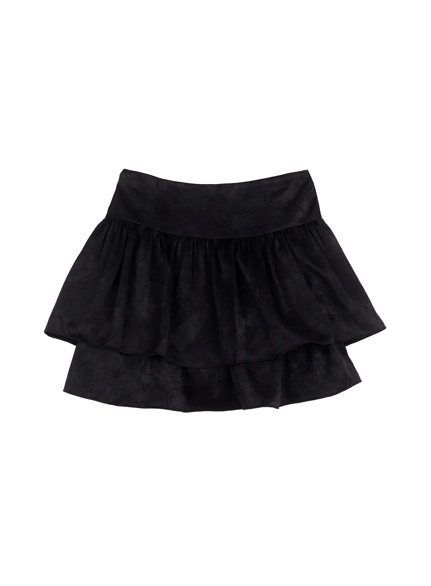 Double Layered Ruffle Mini Skirt CS501