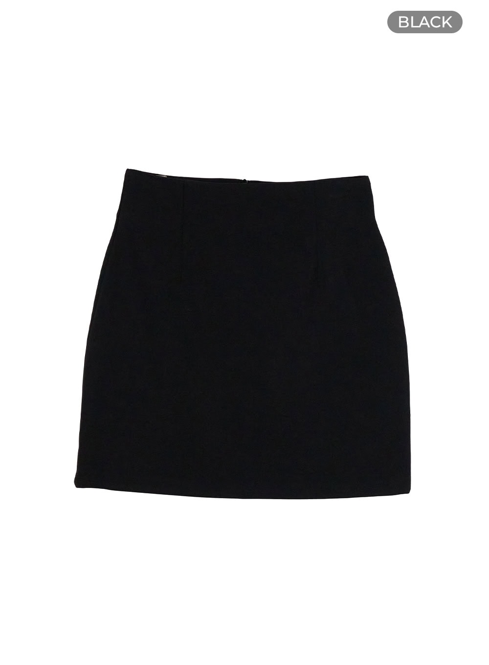 High Waist Solid Mini Skirt OU413