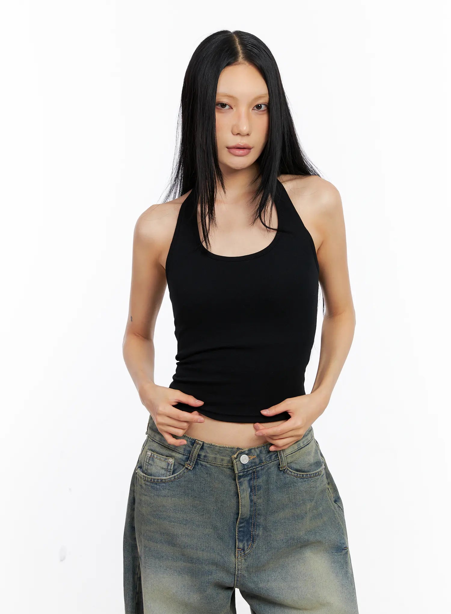 Basic Halter Crop Tank CL530