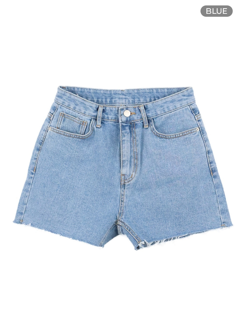 Destroyed Hem Denim Shorts OA422