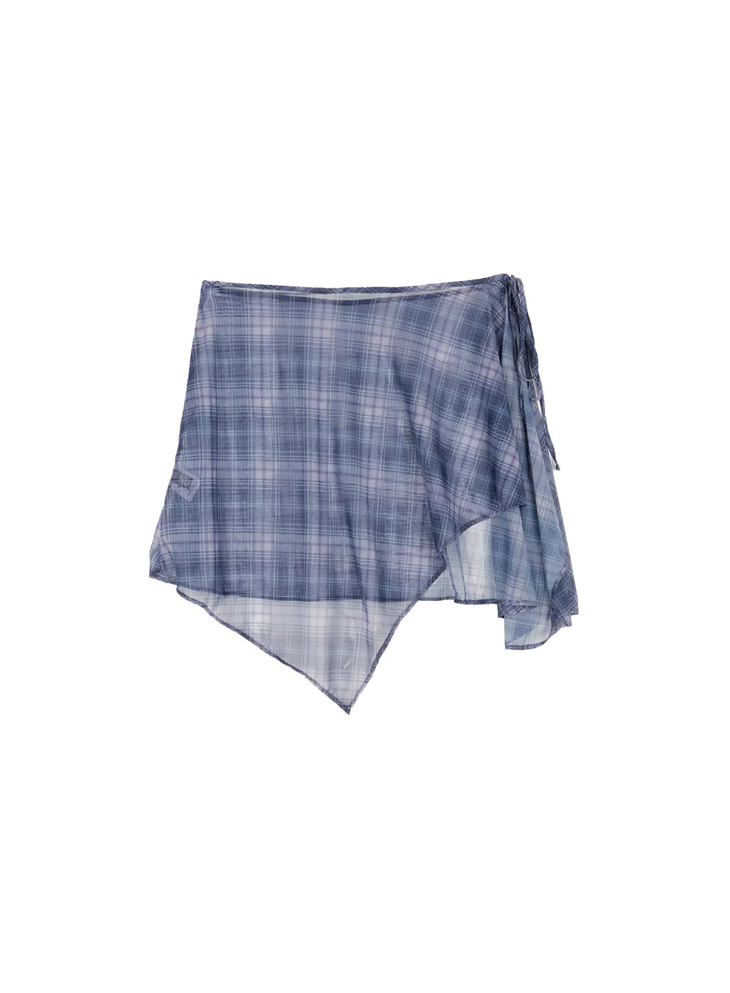 Layered Plaid Mesh Midi Skirt CS524