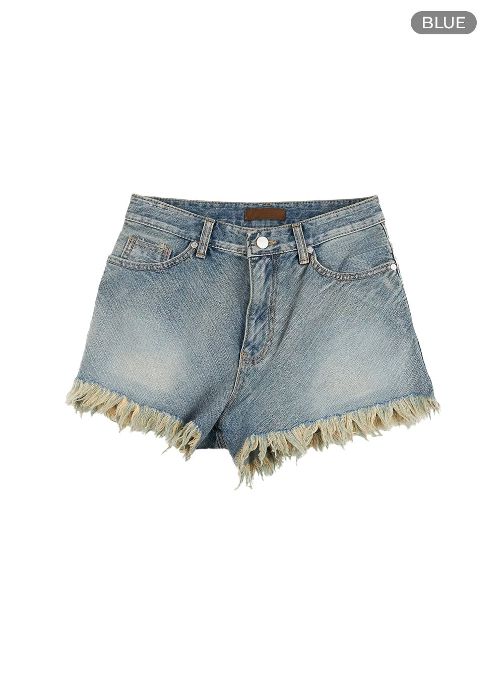 Washed Distressed Denim Shorts CL401