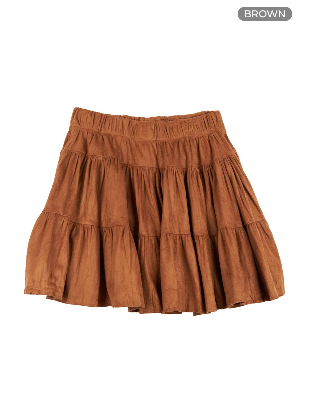 Wrinkled Ruffle Mini Skirt OO416