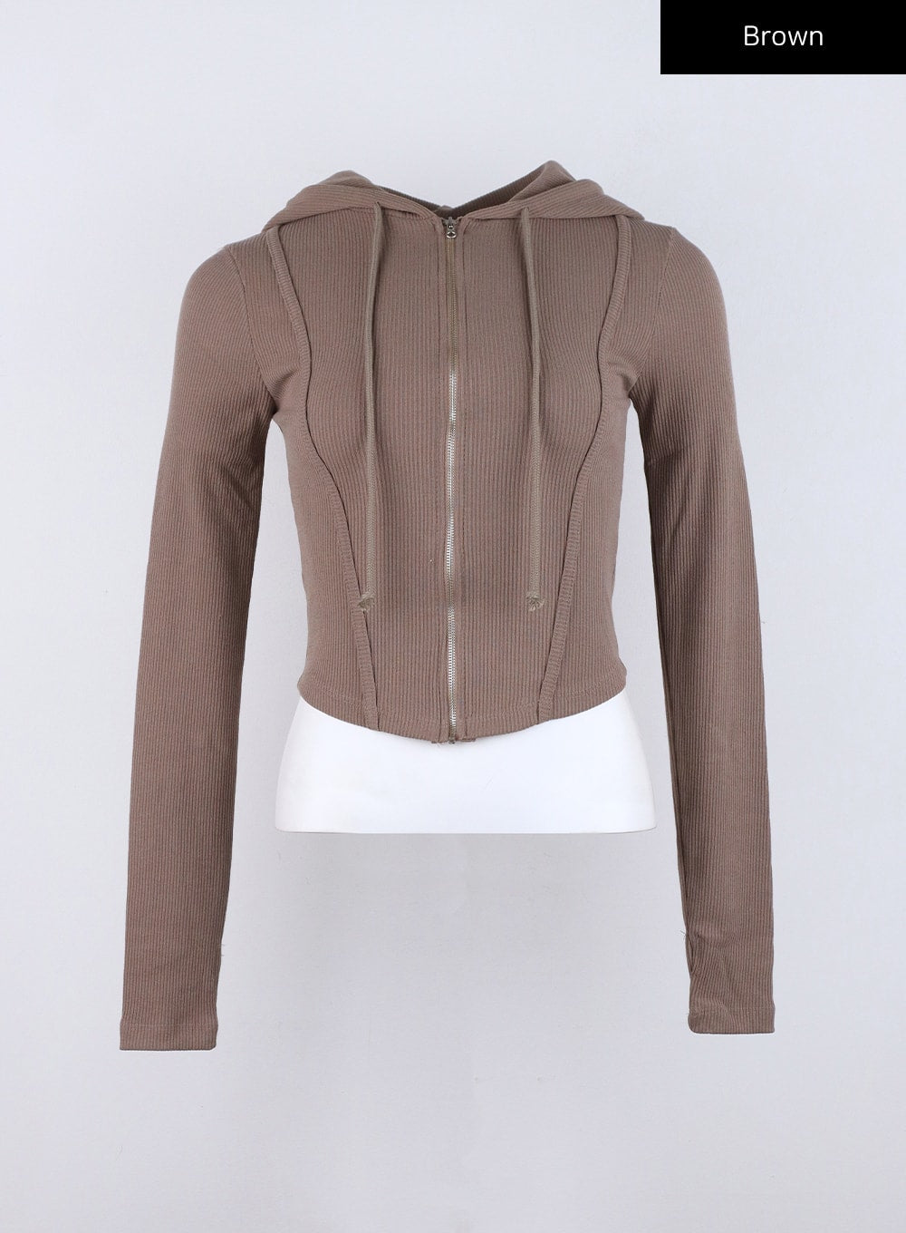 Round Hem Hooded Zip-Up CO327