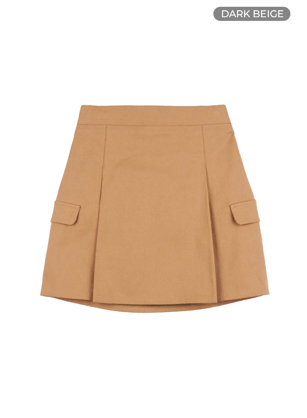 Elegant Solid Mini Skirt with Pockets OS416