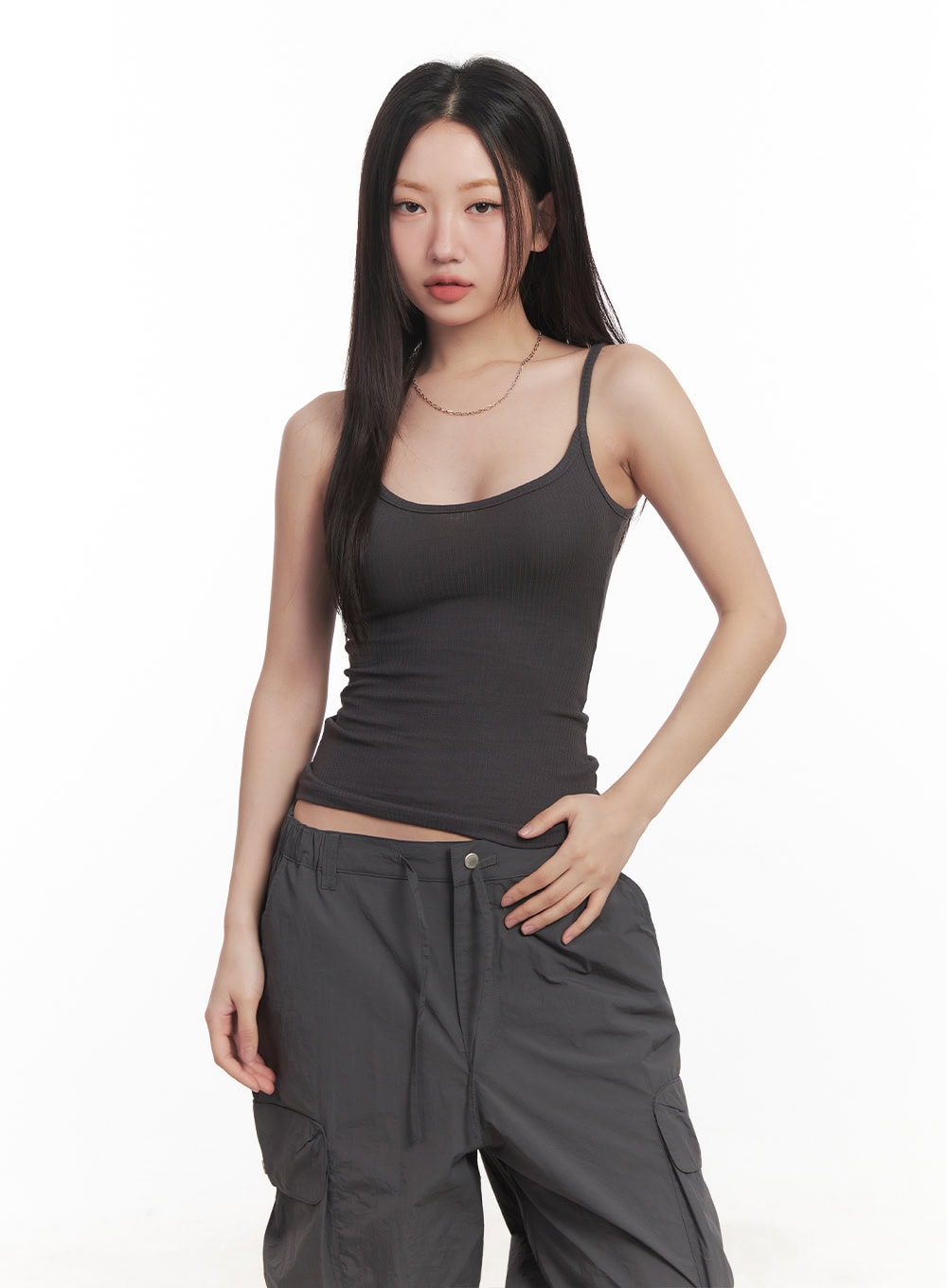 Fitted Ribbed Tank CA518