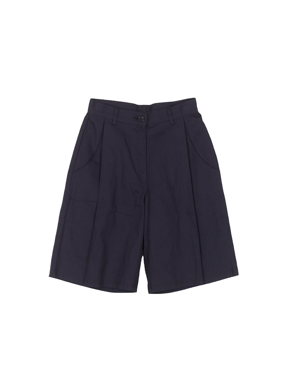 Cotton Pintuck Wide-Fit Shorts CY519