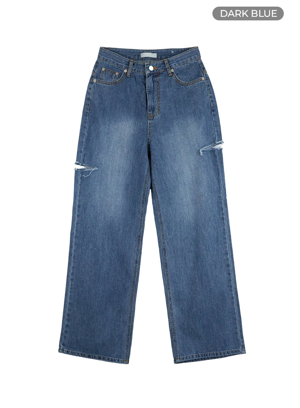 Cut-Out Wide Leg Jeans OL408