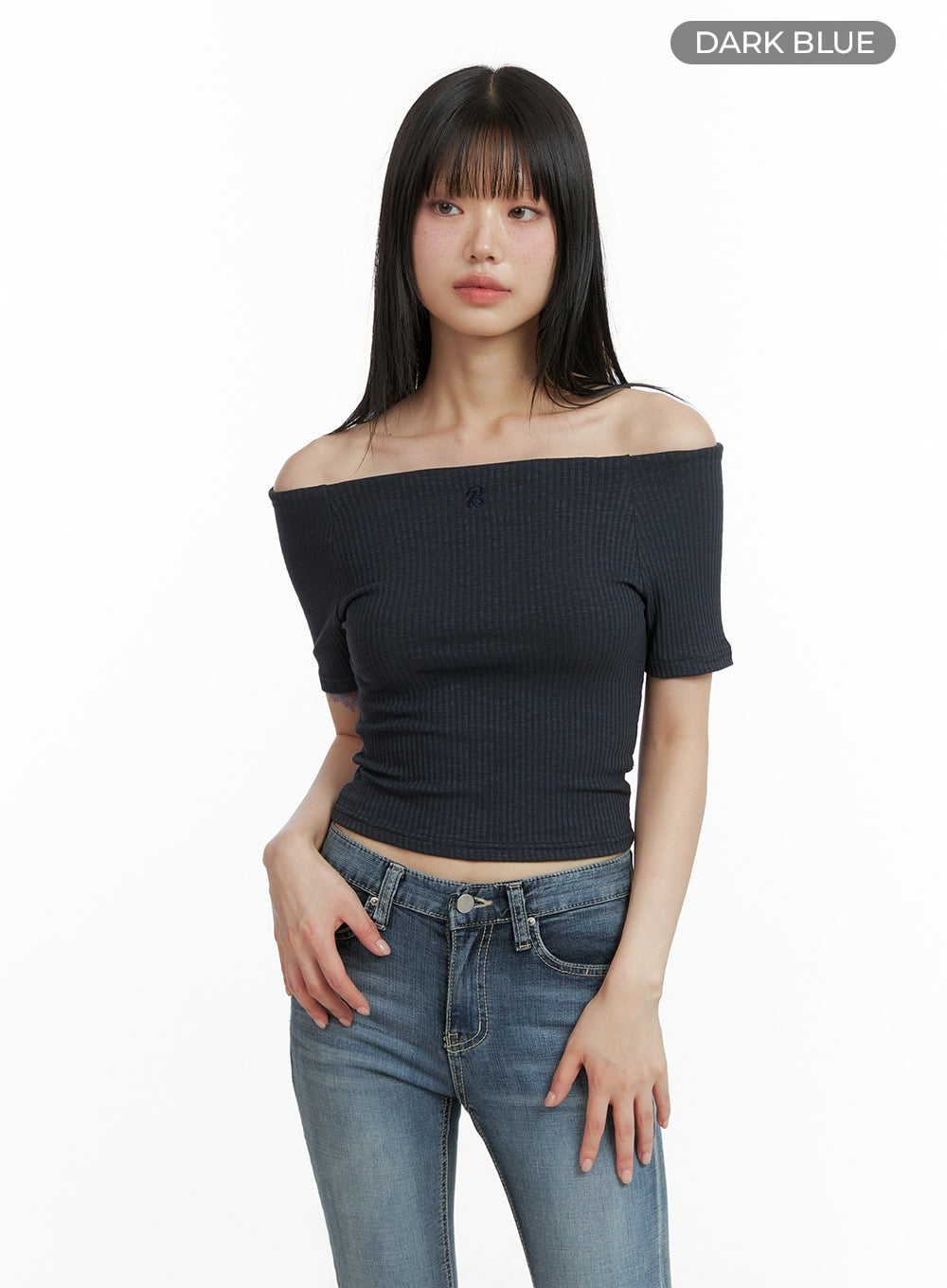 Basic Off Shoulder Crop Top CL403
