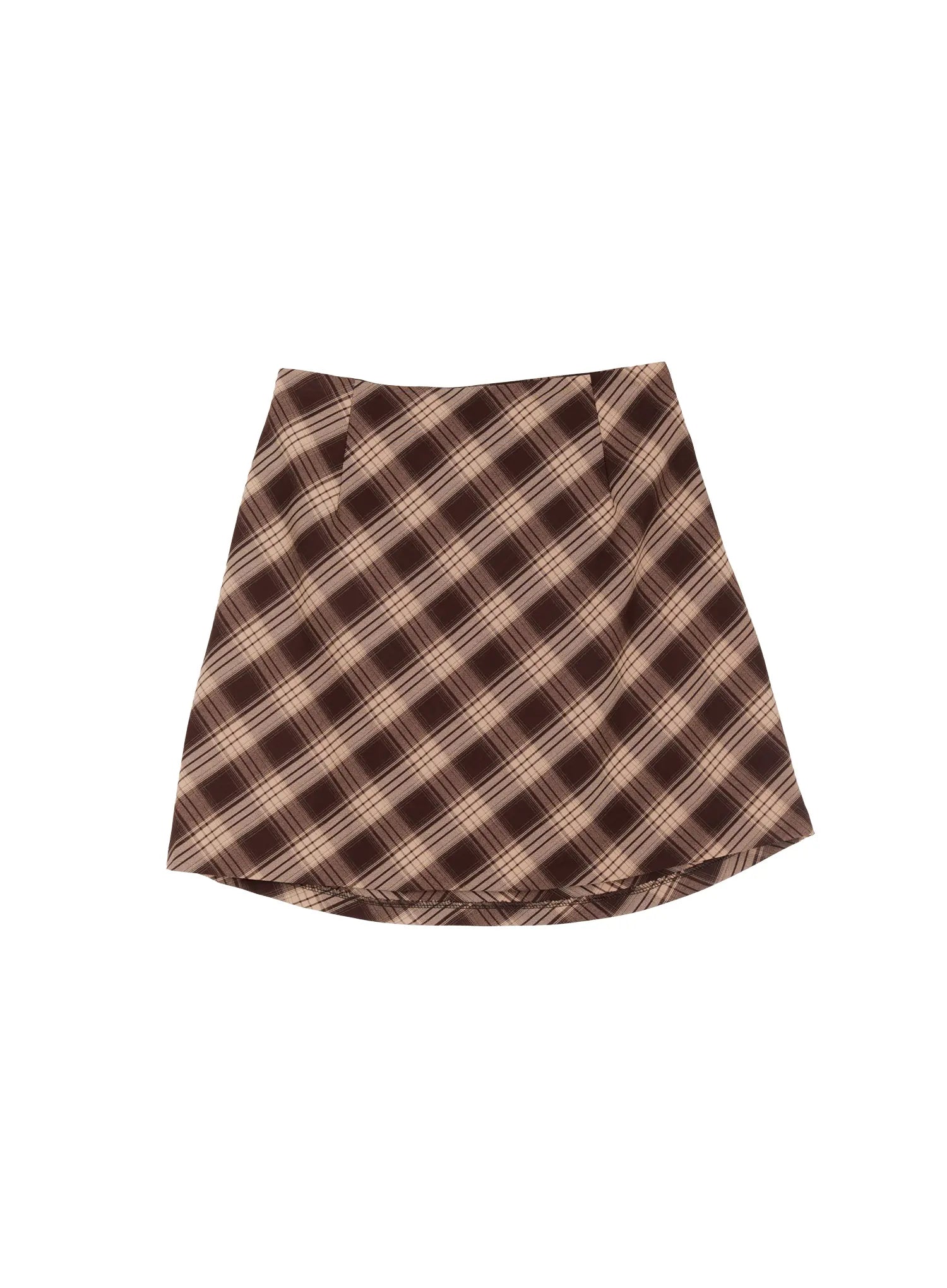Plaid A-Line Mini Skirt CO515
