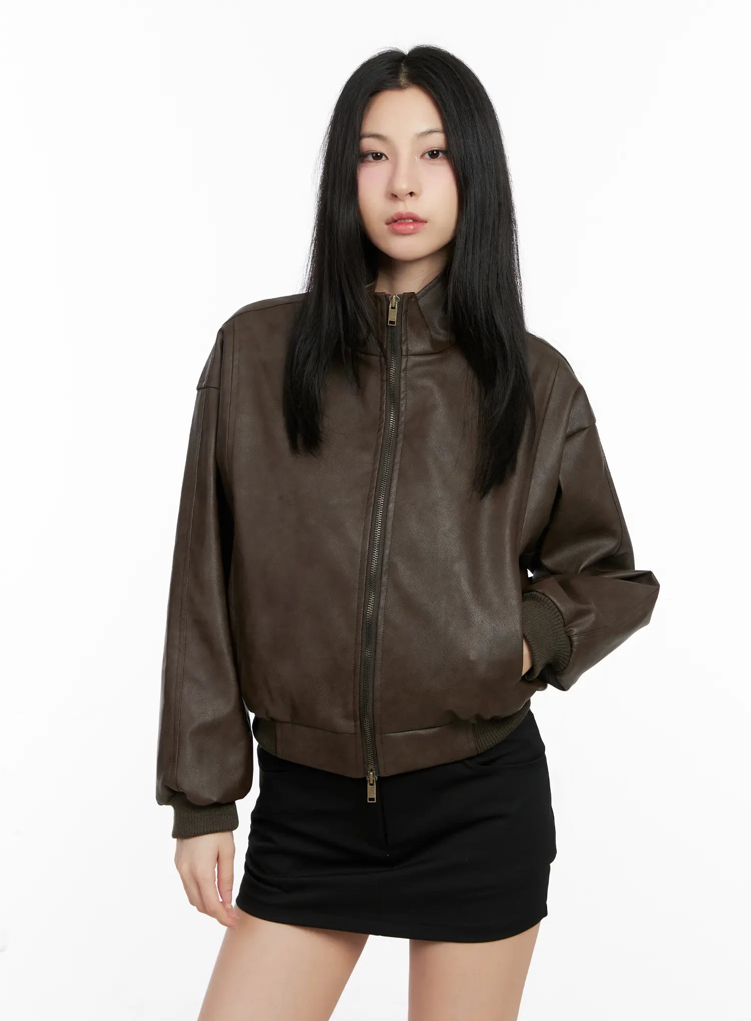 Classic Black Leather Jacket CG526