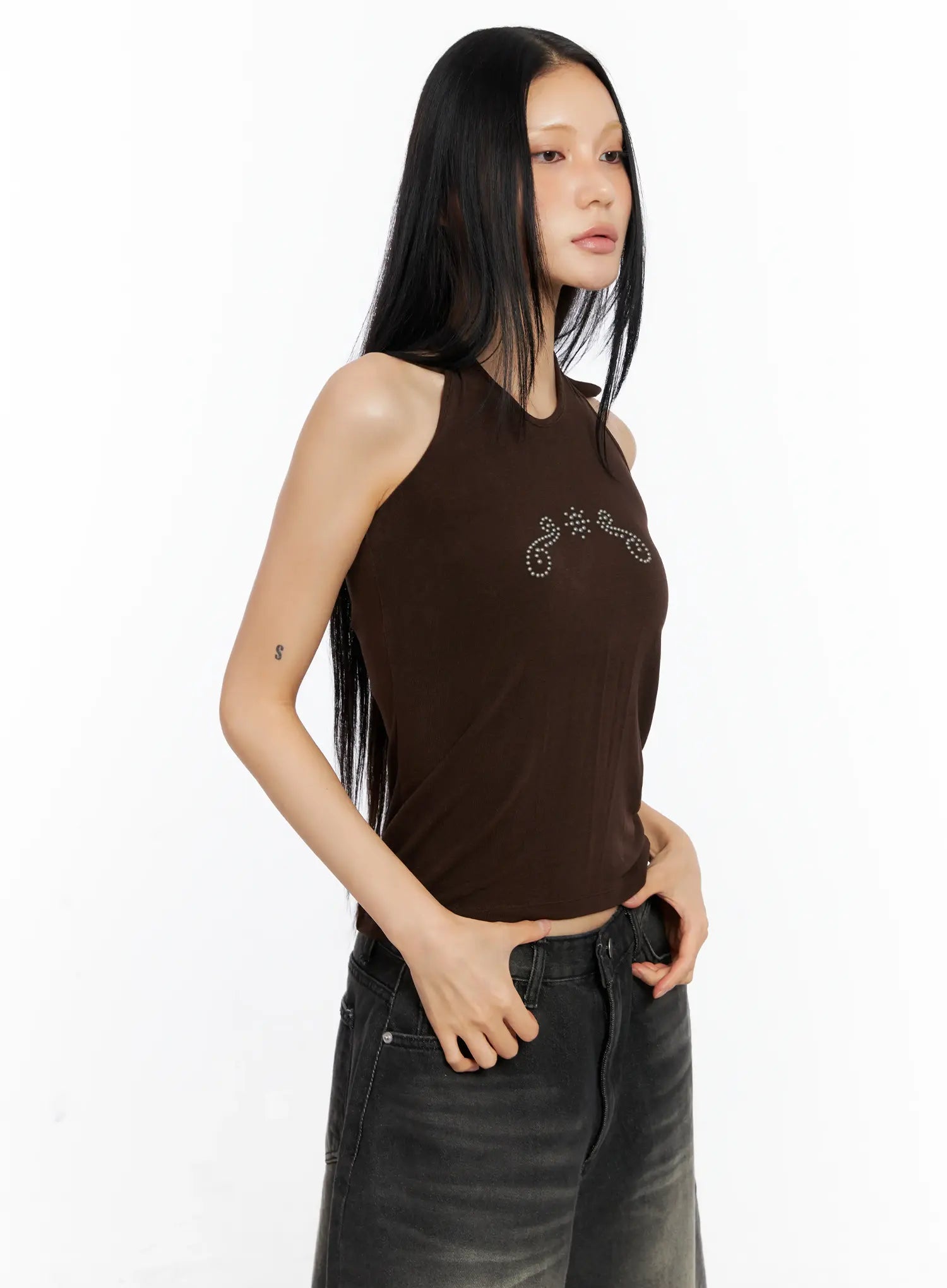 Stud Halter Tank Top CL529