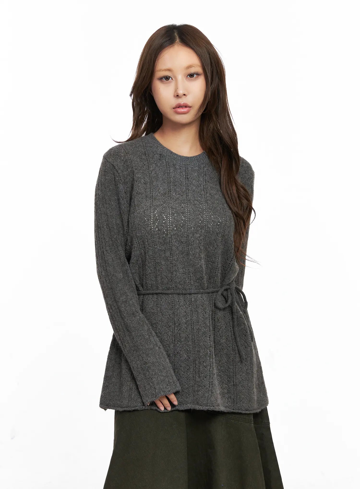 Cable Knit Sweater and Scarf Set CO513