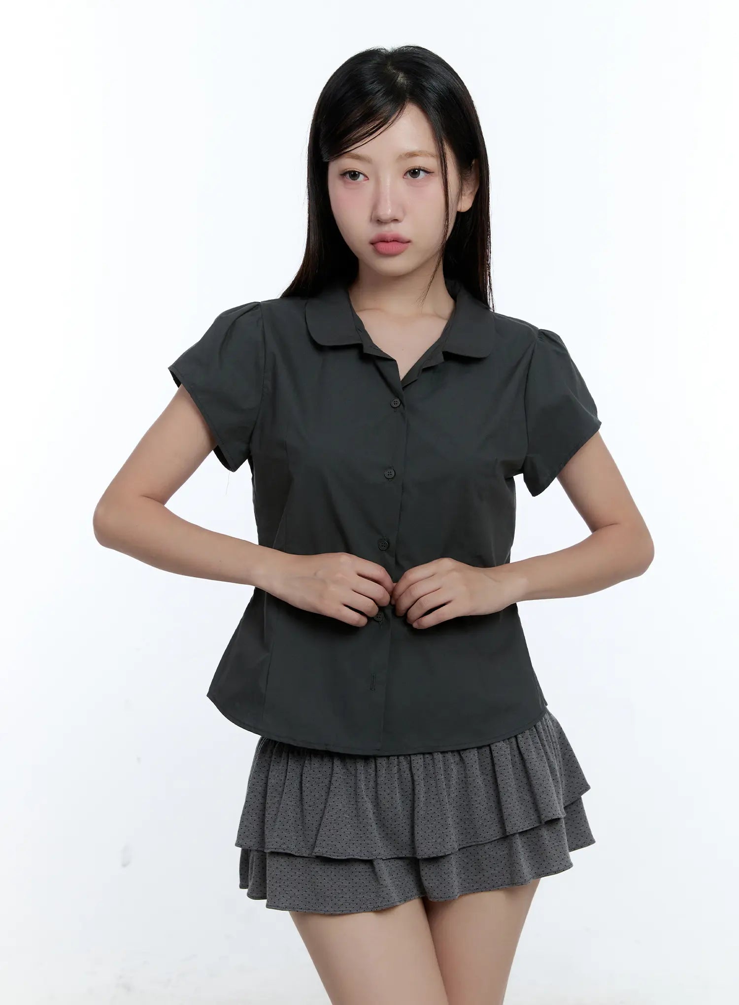 Collared Short-Sleeve Shirt CU527