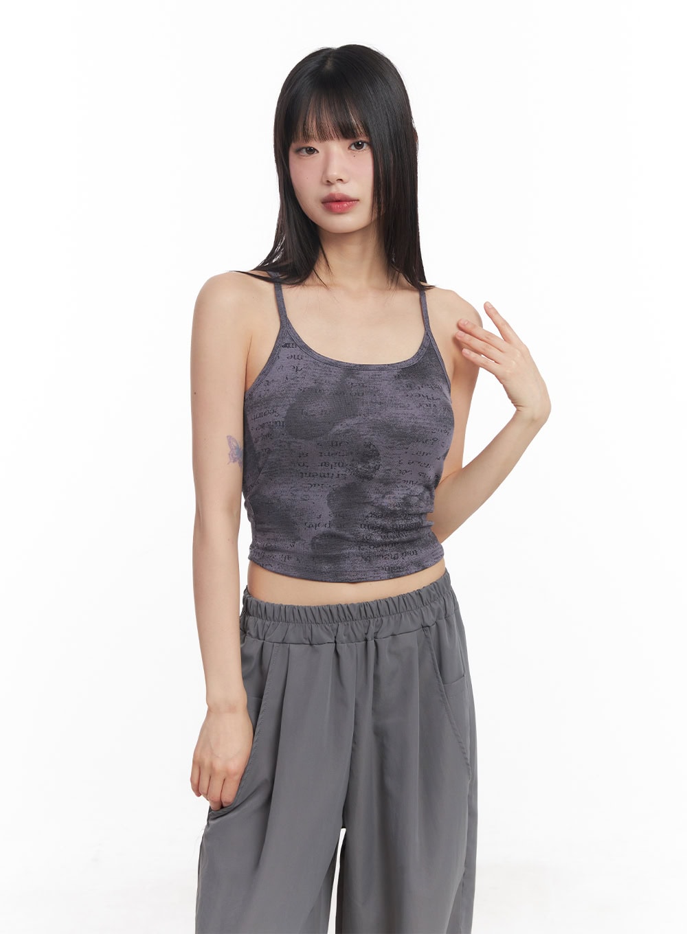 Graphic Cropped Tank Top CY512