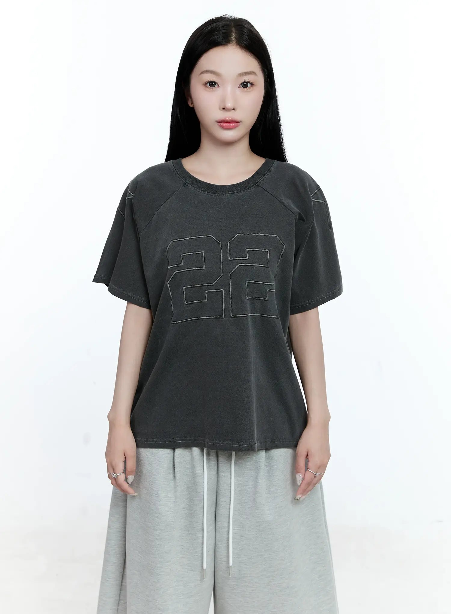 Casual Raglan Cropped Tee CG513