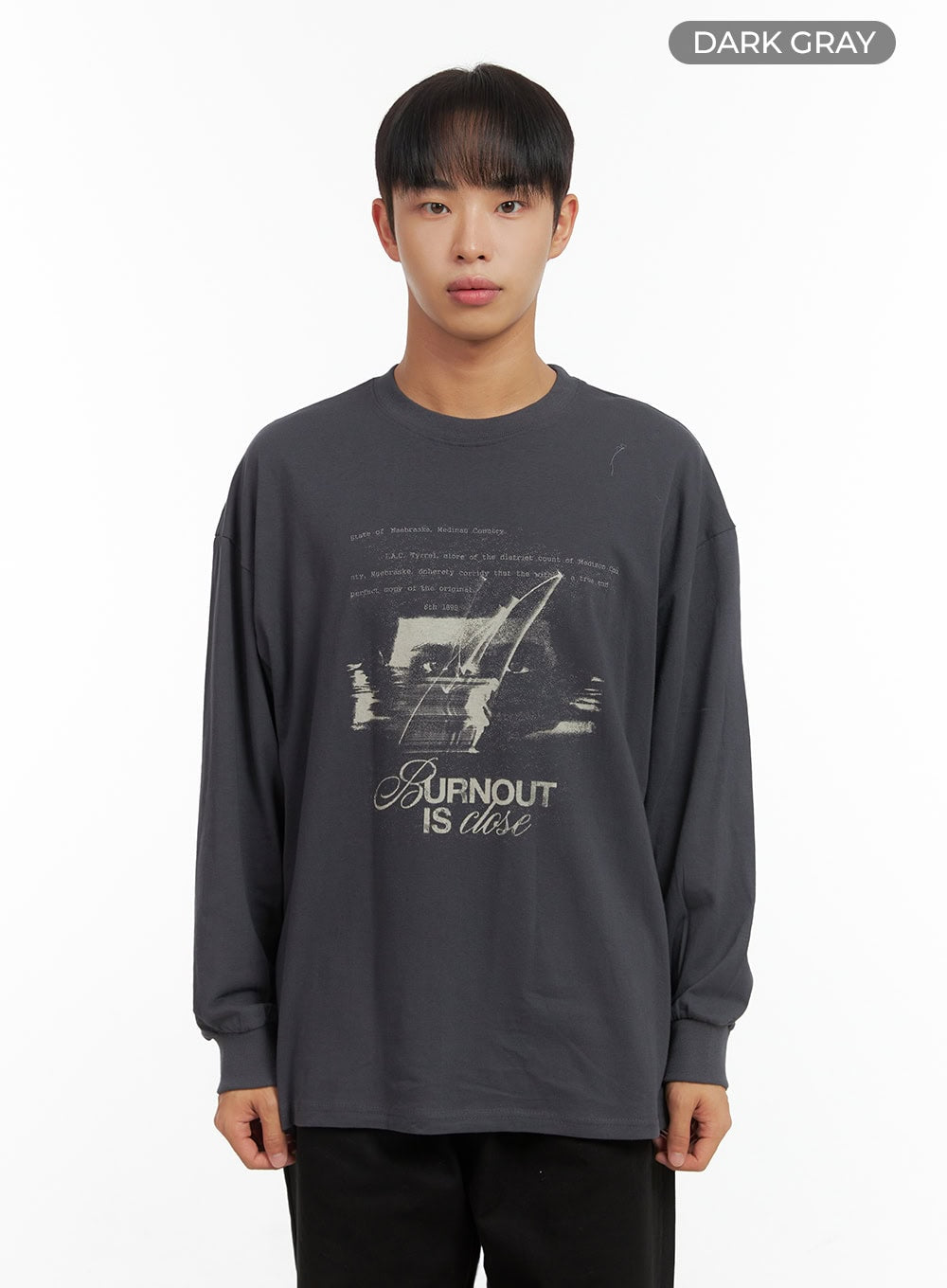 Men's Cotton Loose Fit Graphic Print Top CO408