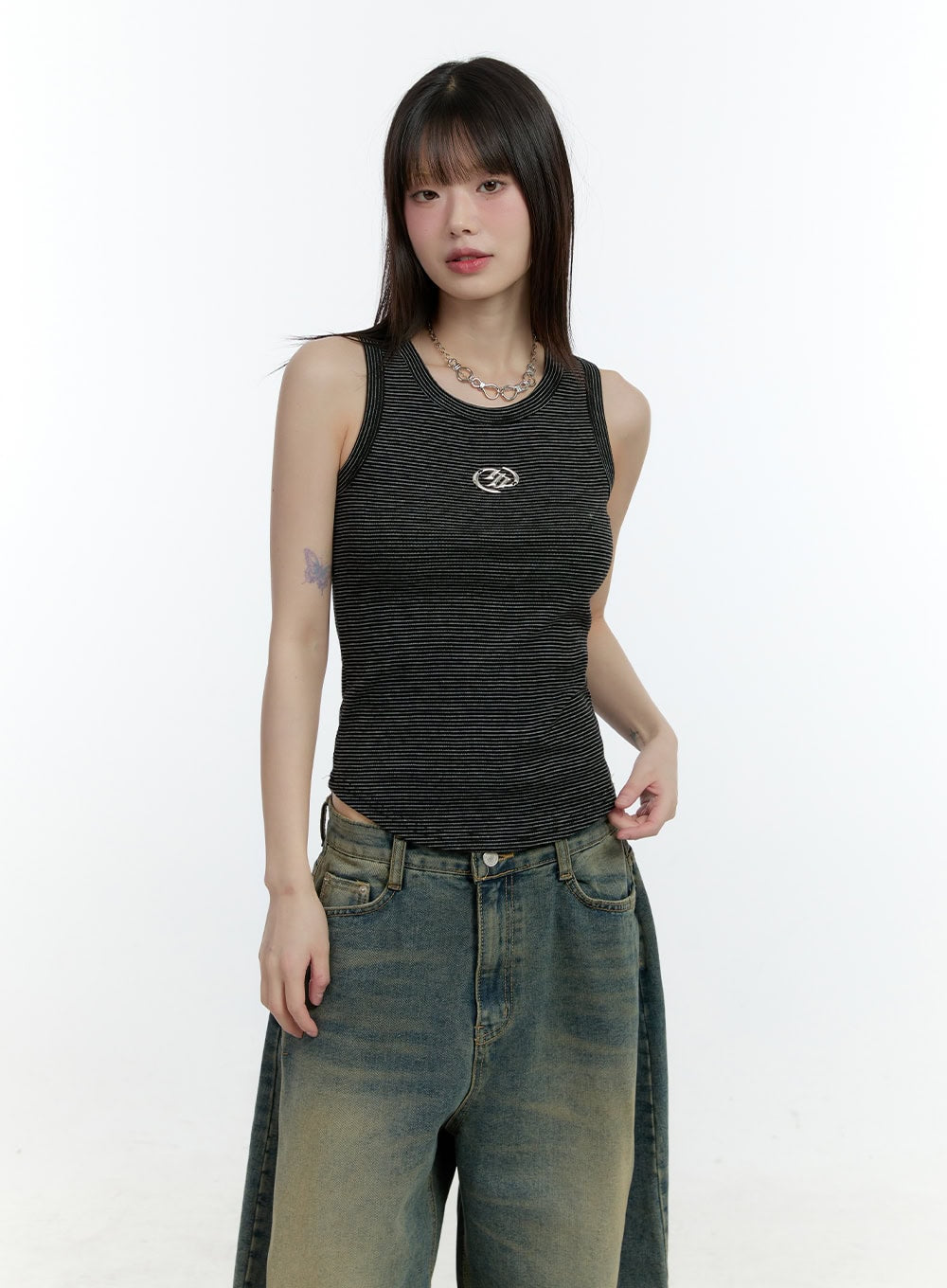 Logo Crop Tank Top CF506