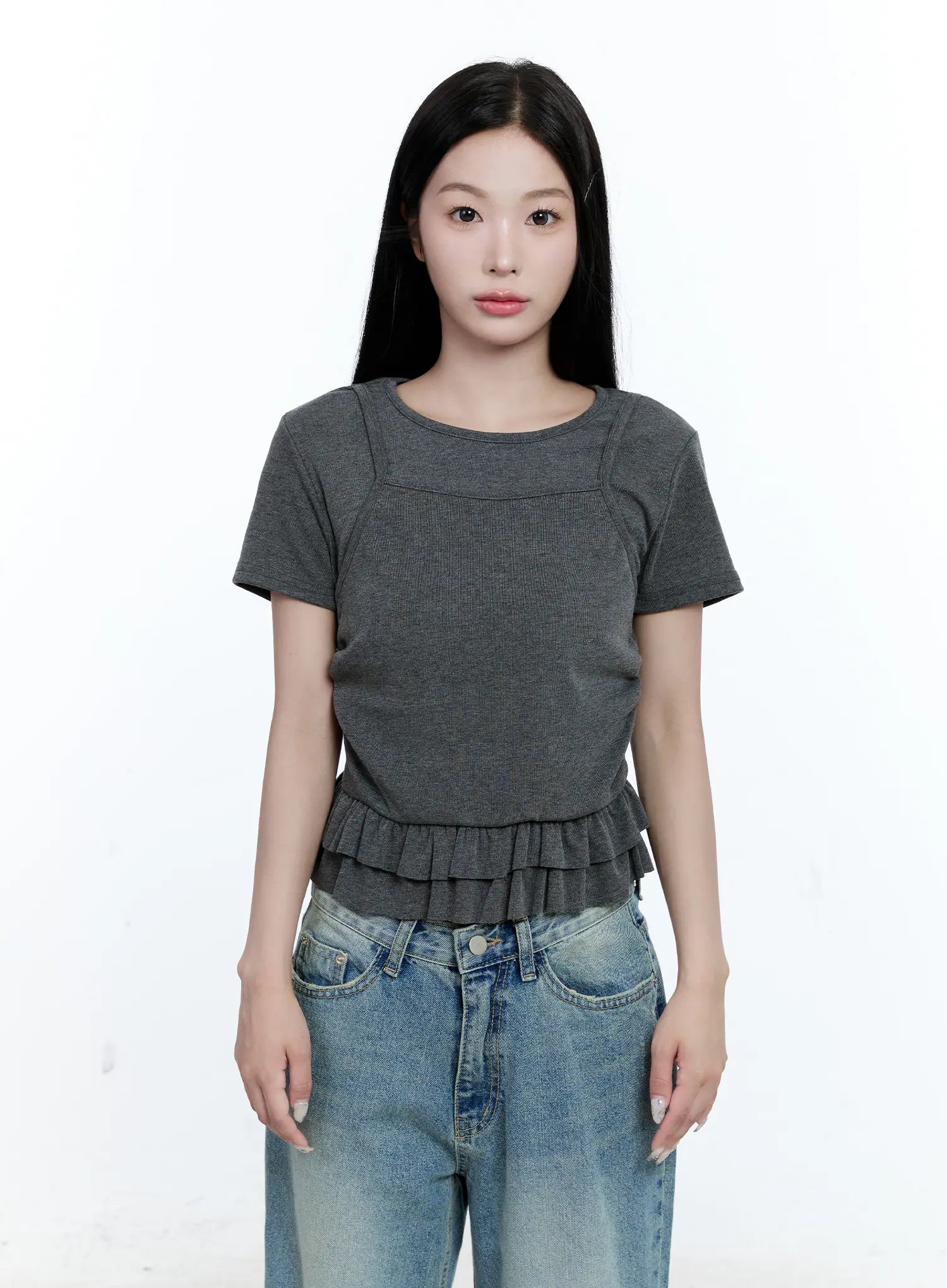 Layered Frill Short-Sleeve Tee CG512