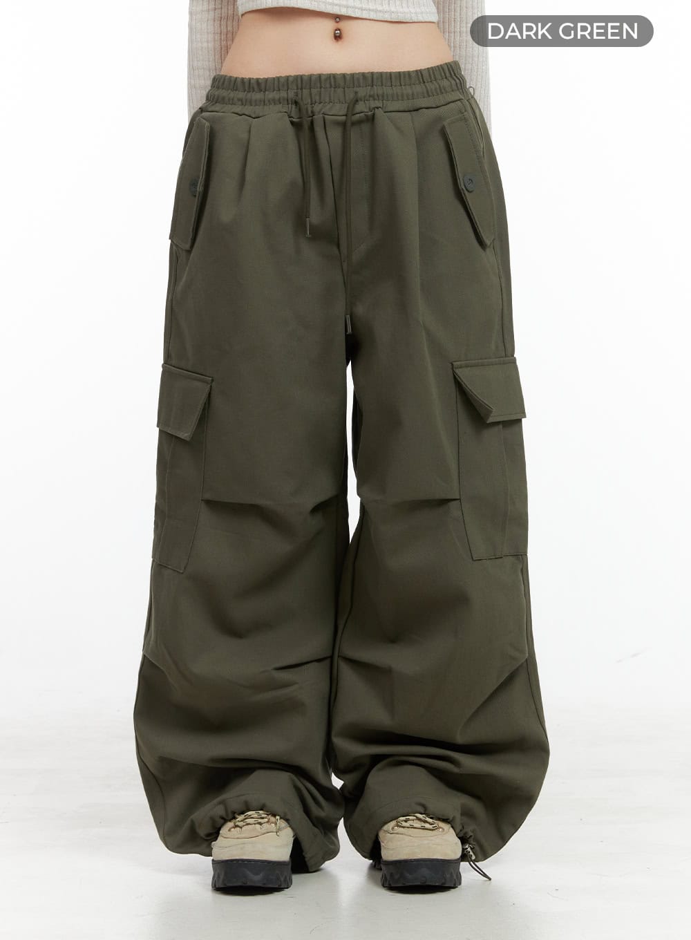 Cargo Chic Banded Wide Fit Pants CG420