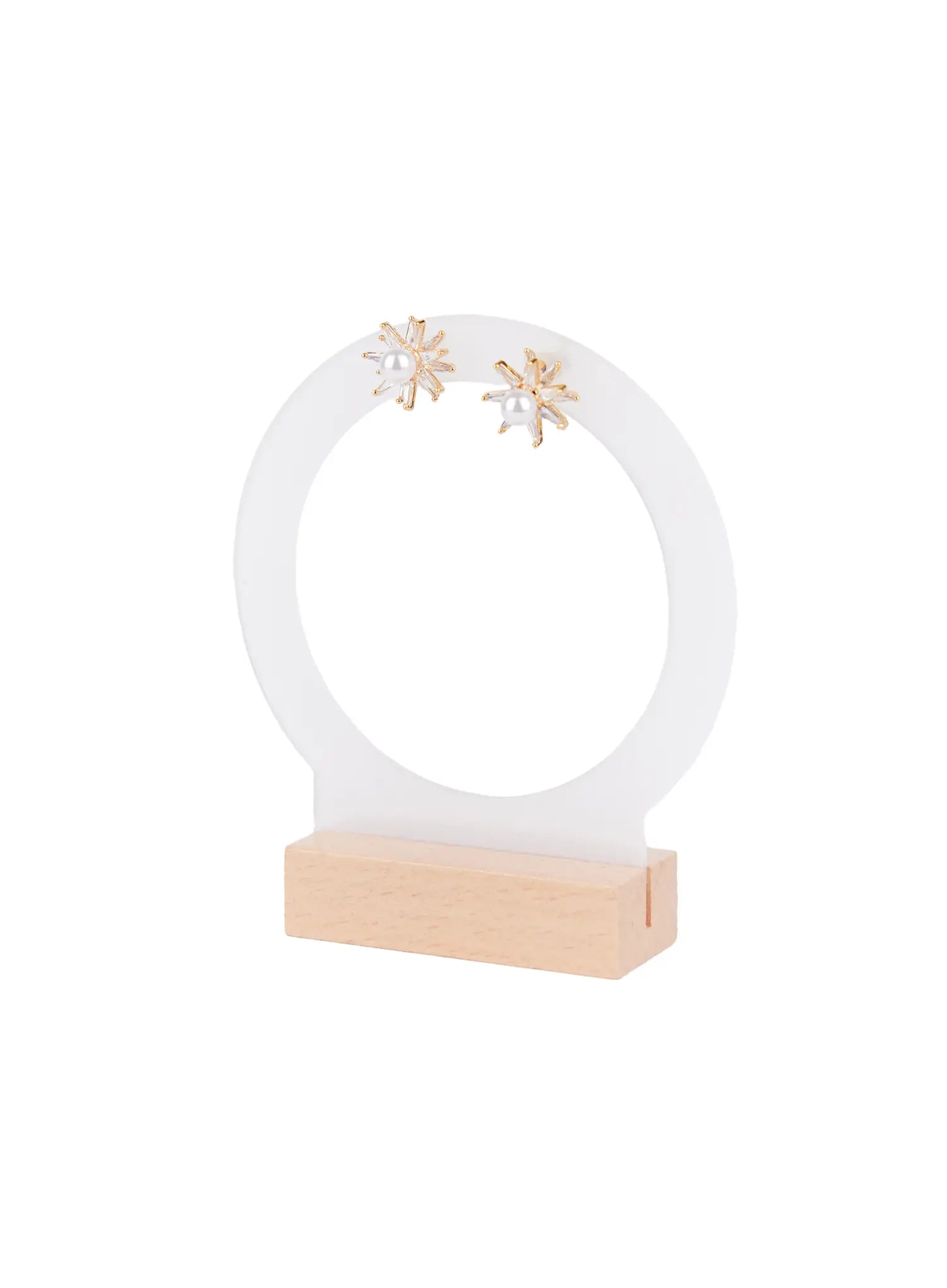 Radiant Sun Faux Pearl Stud Earrings CS518