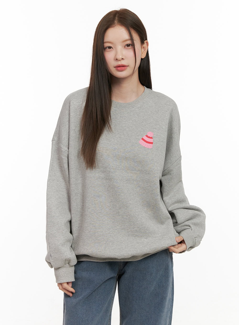 Loose-Fit Graphic Bear Crew Neck OD412