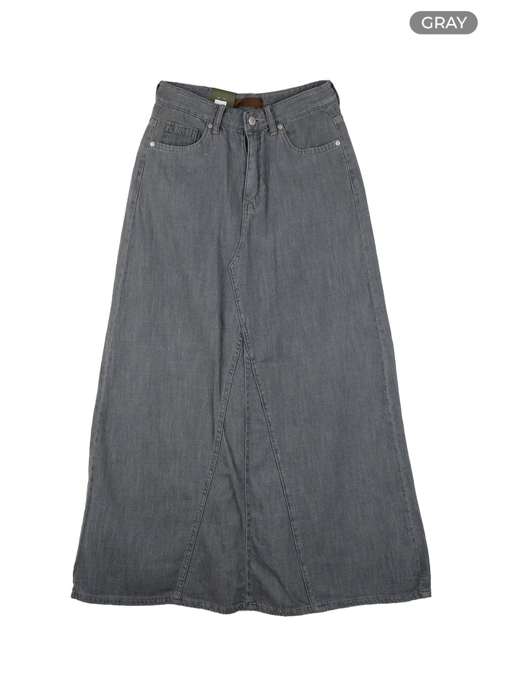 Vintage Washed Maxi Denim Skirt CY414