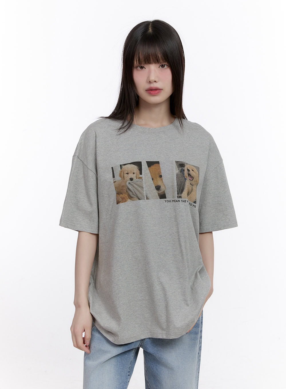 Puppy Graphic Loose-Fit Tee CF512
