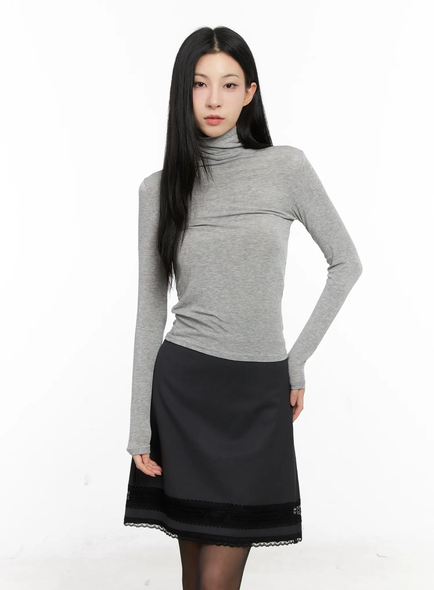 Basic Slim Fit Long Sleeve Turtleneck CG526