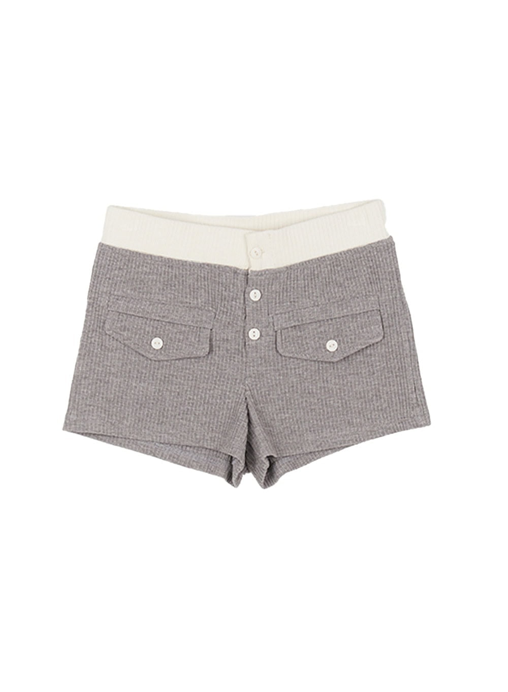 Ribbed Two-Tone Slim-Fit Shorts CY514