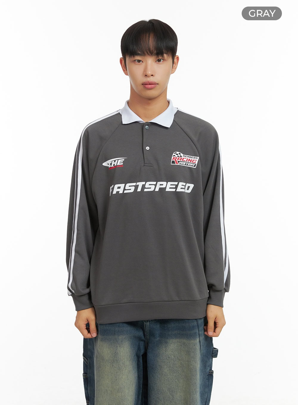 Men's Long Sleeve Collar Sweatshirt CO408