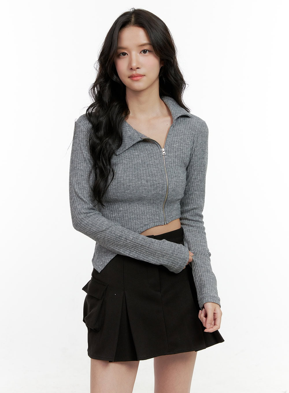 Asymmetric Slim Fit Cardigan ON404