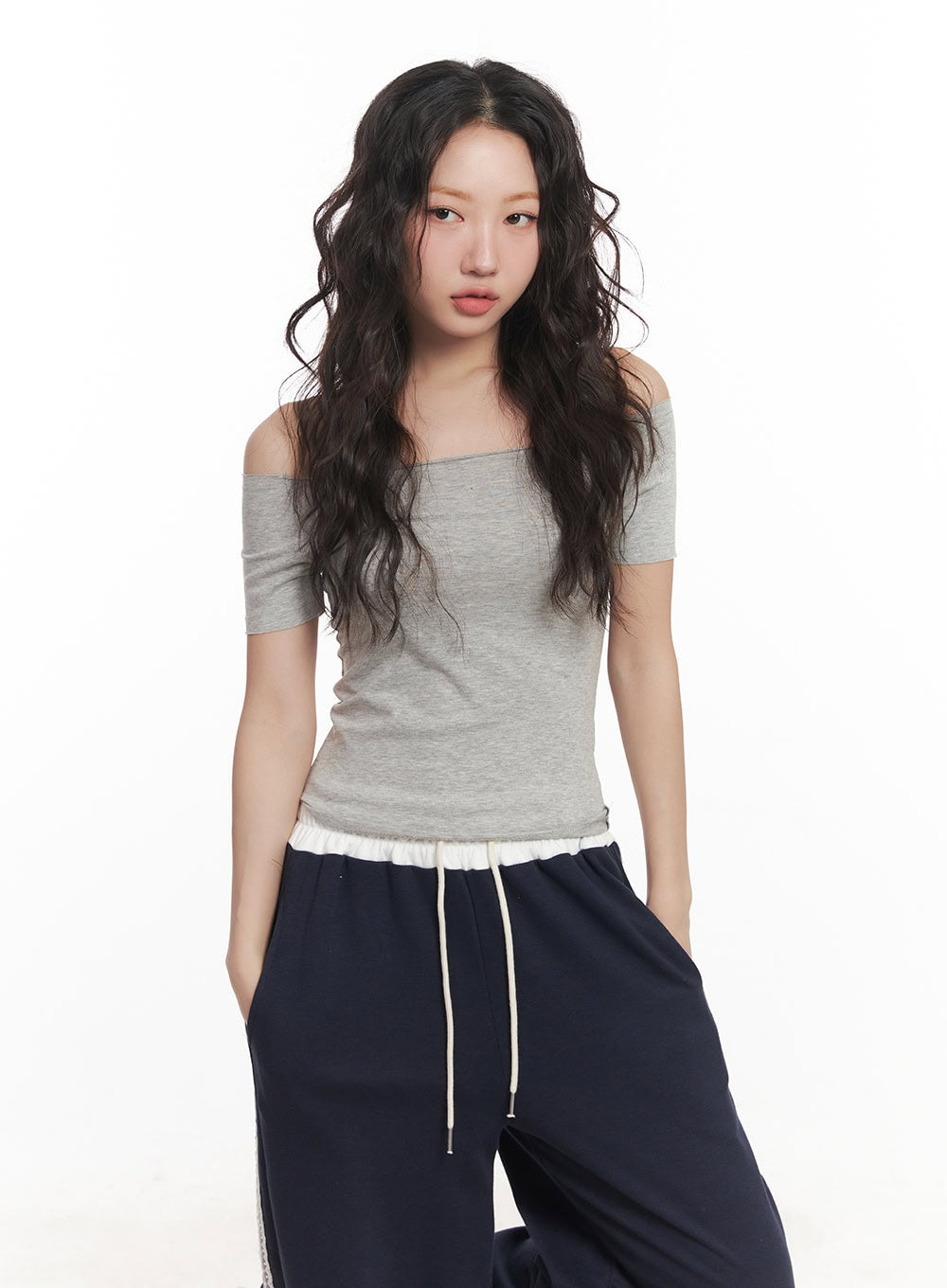 Essential Off-Shoulder Crop Top CA521