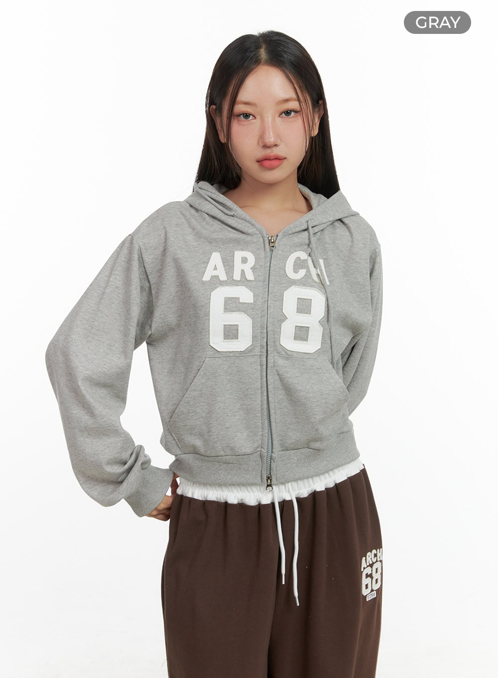 Sports Loose Fit Crop Sweatshirt CO402