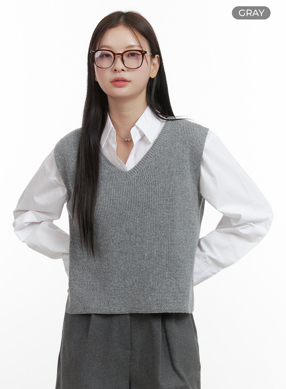 Back Strap Knit Vest OO416