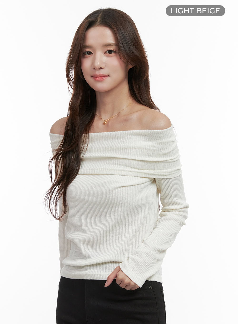 Chic Solid Off-Shoulder Blouse OO421