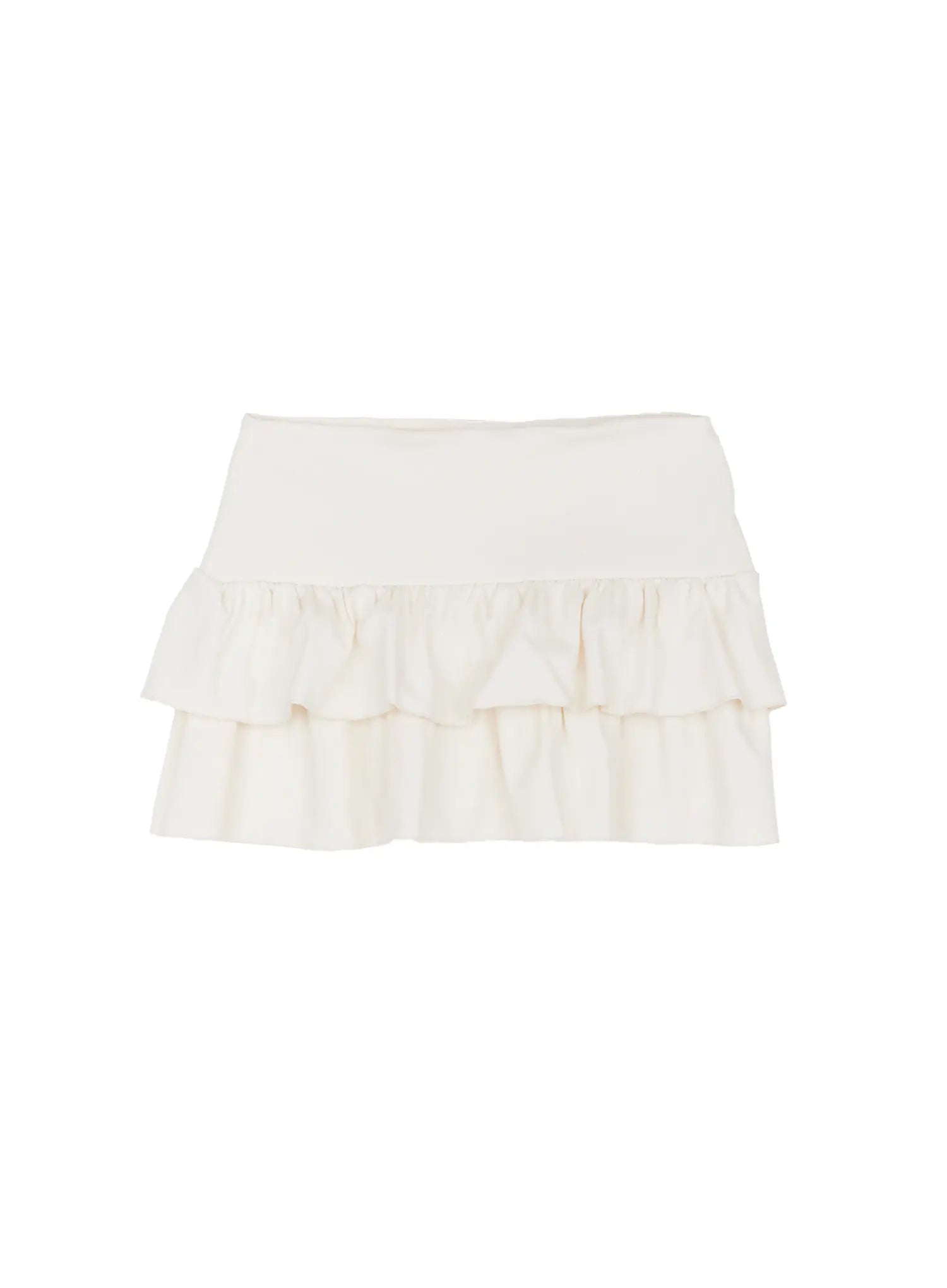 Ribbed Layered Mini Skirt CO510