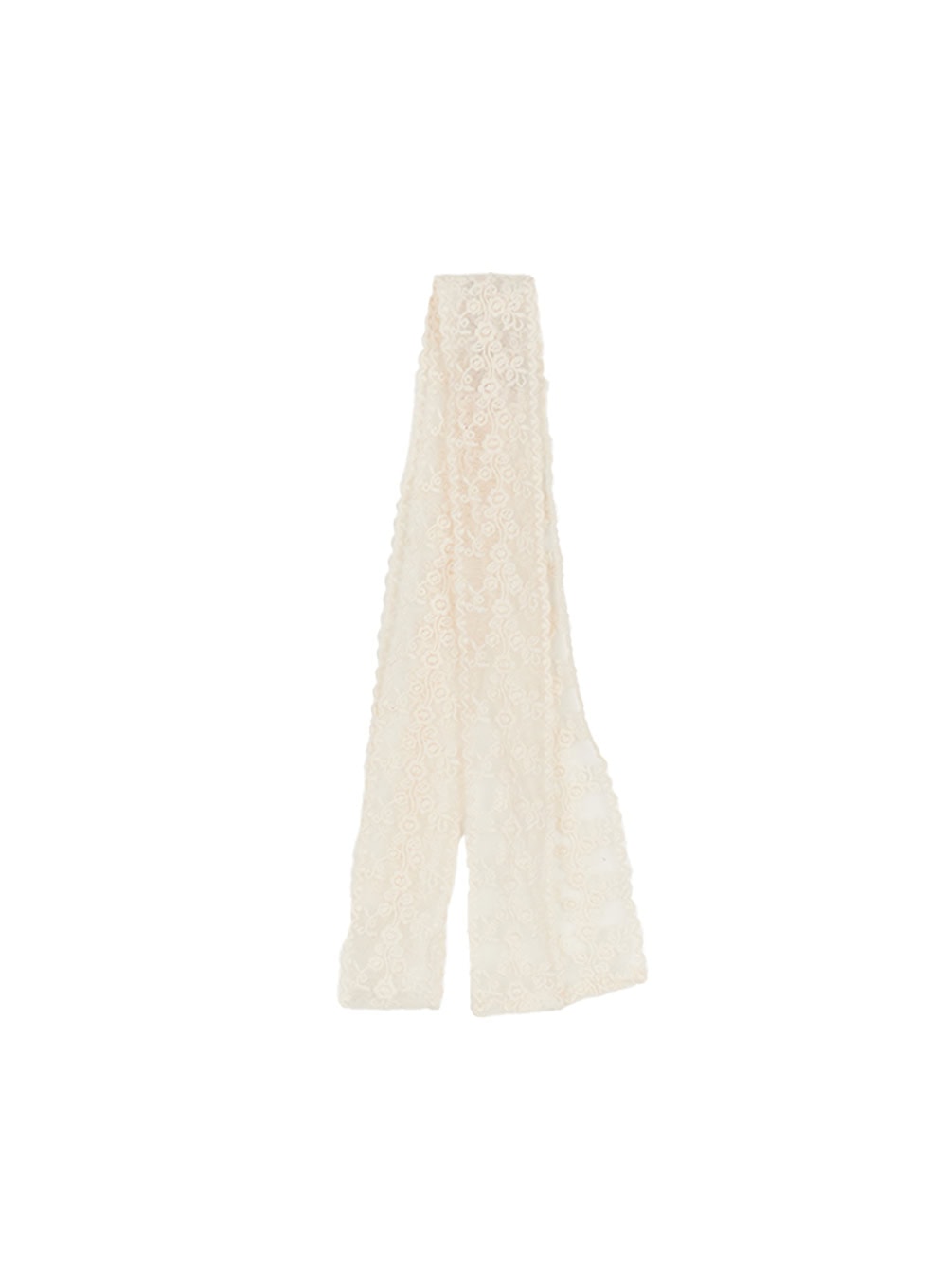 Sheer Lace Trim Scarf CF524