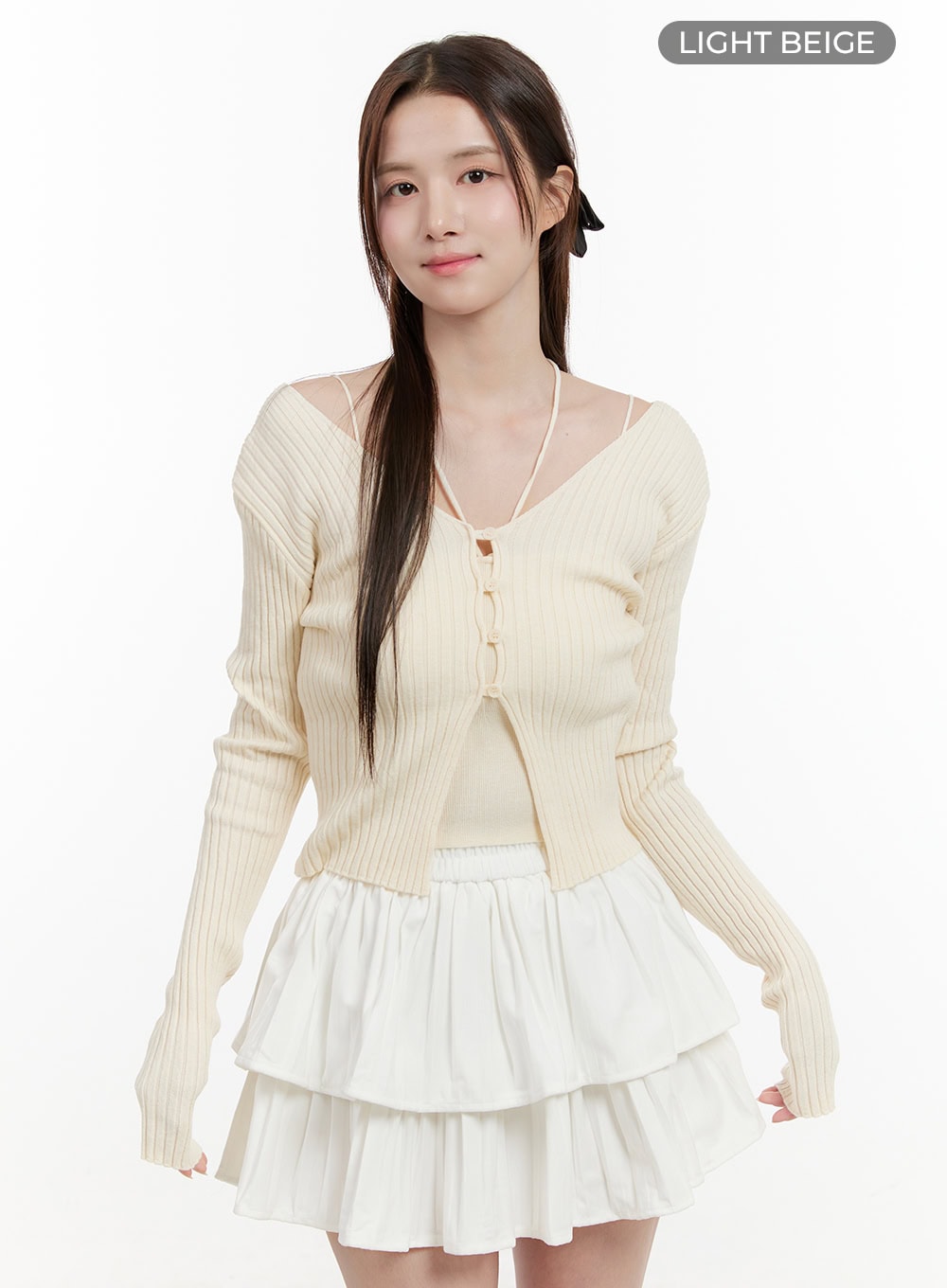 Cable Knit V-Neck Cardigan OG428
