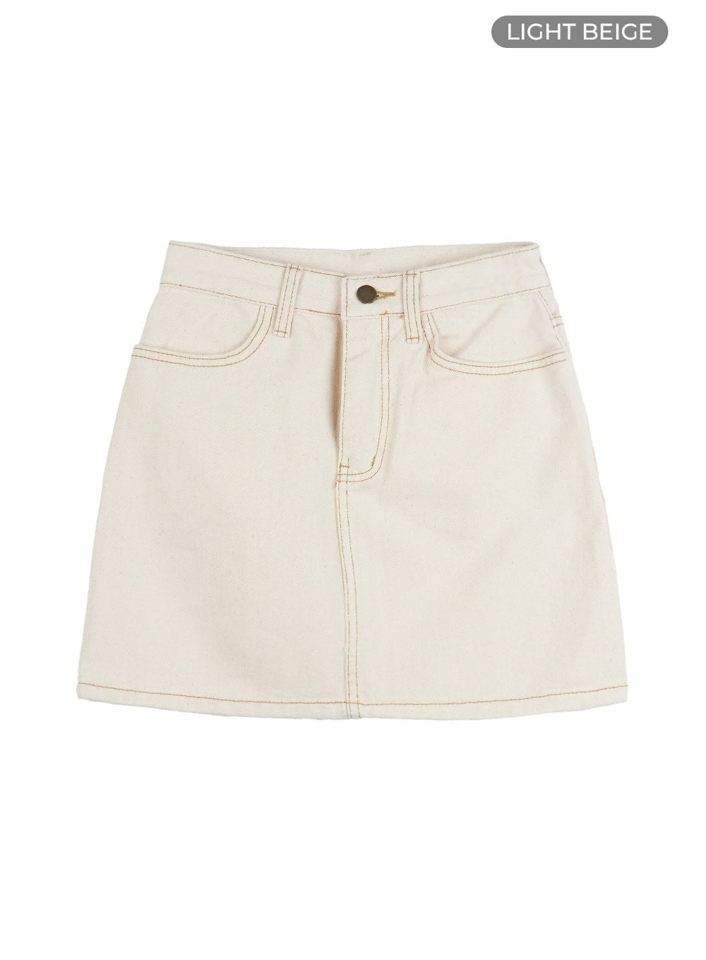 Cotton Solid Mini Skirt OU418