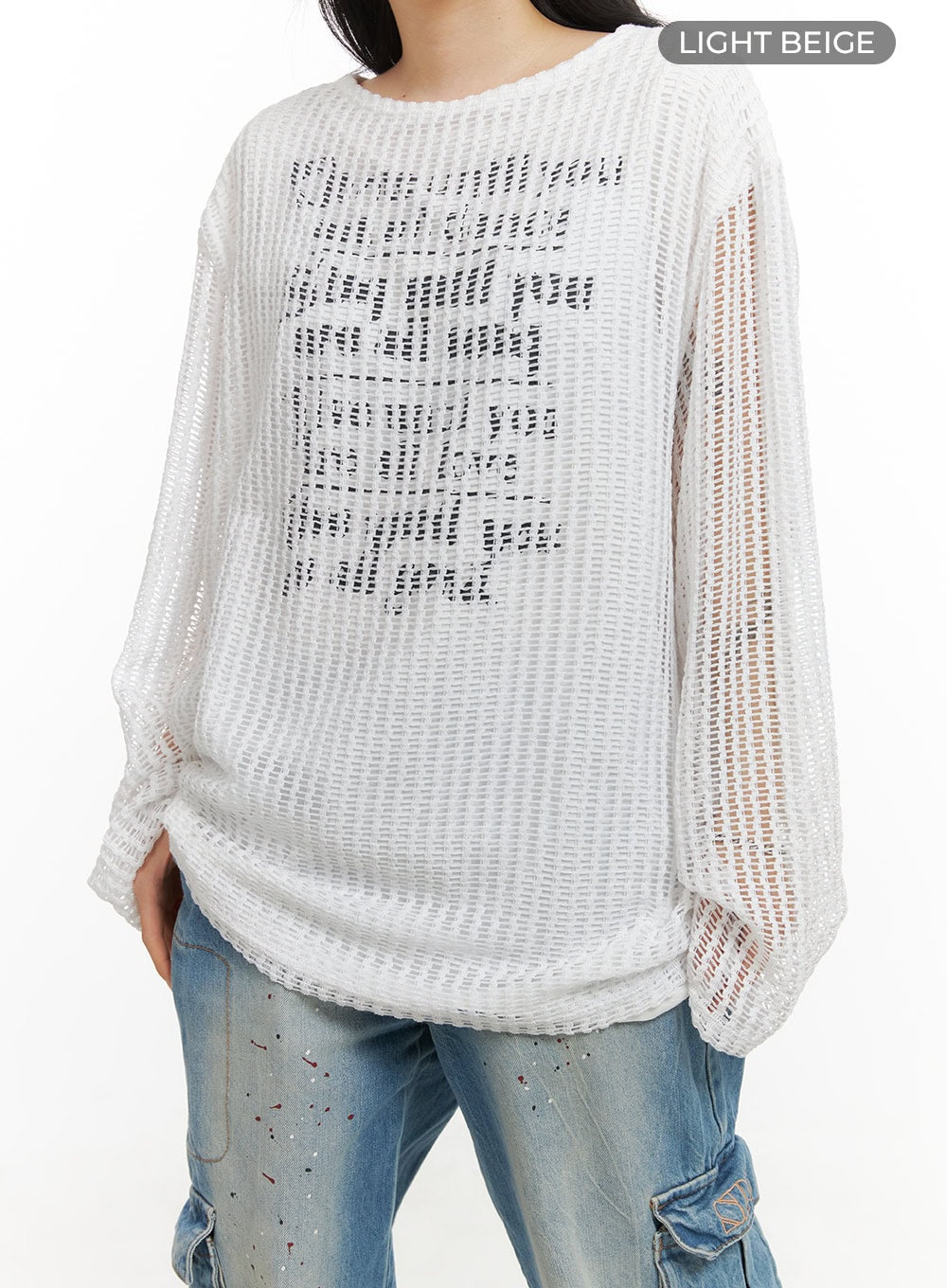 Hollow Out Graphic Sweater CY417