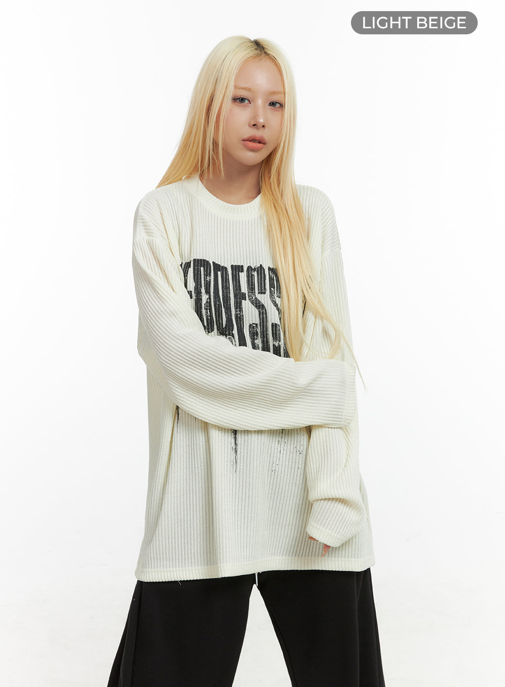 Stellar Graphic Print Oversized Top CO415