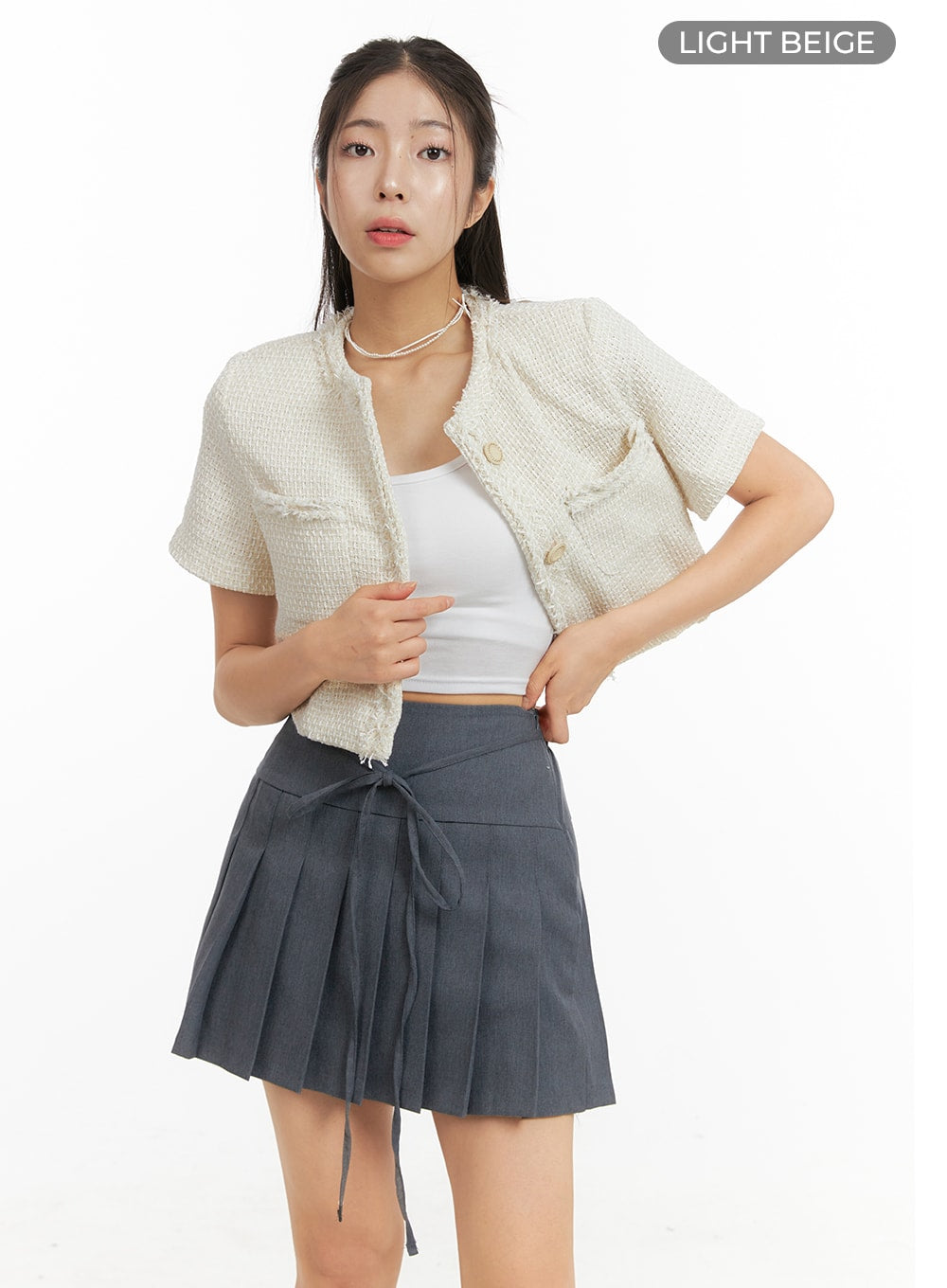 Crop Tweed Jacket OA429