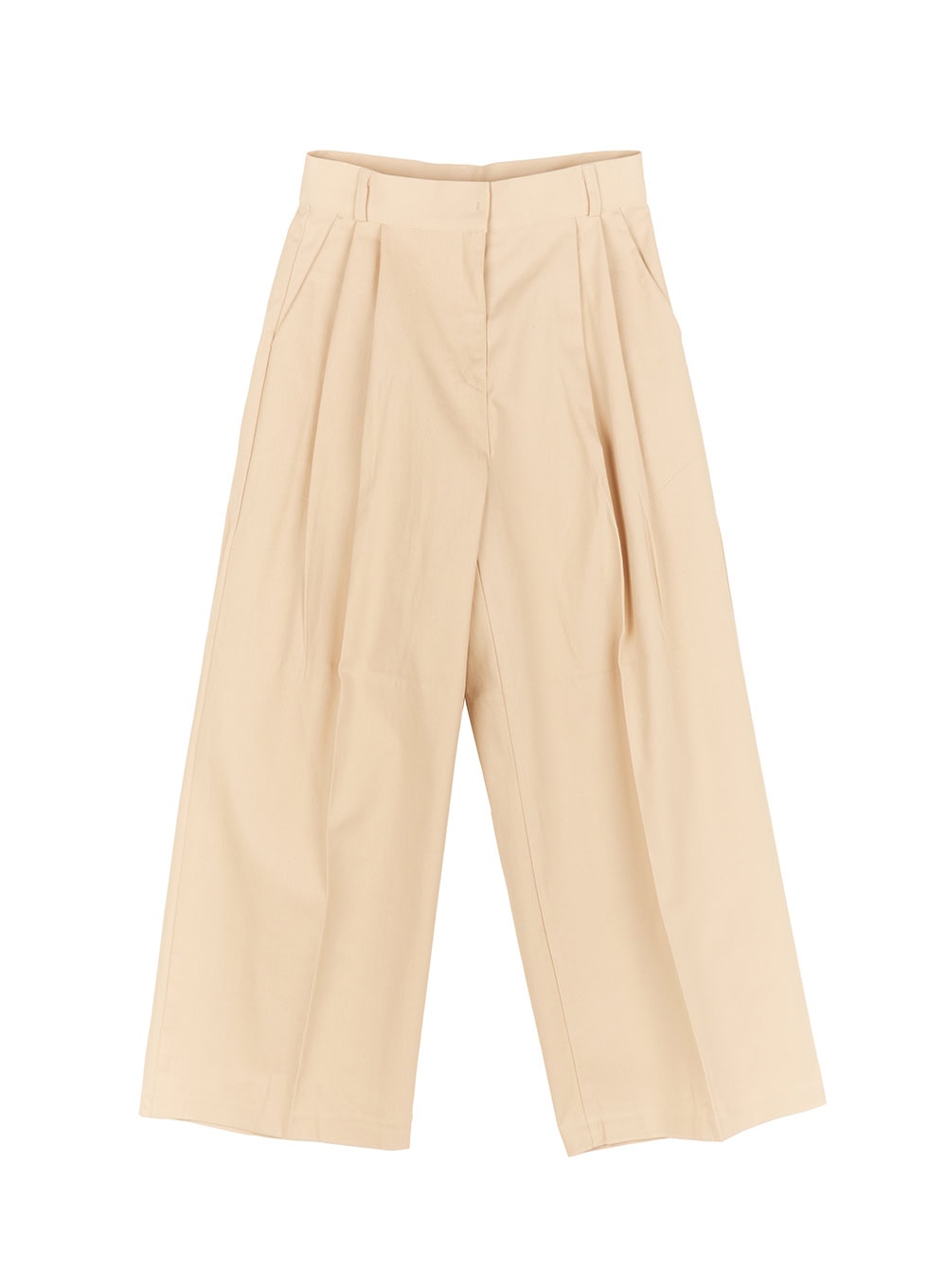 Pintuck Wide-Fit Slacks CM521