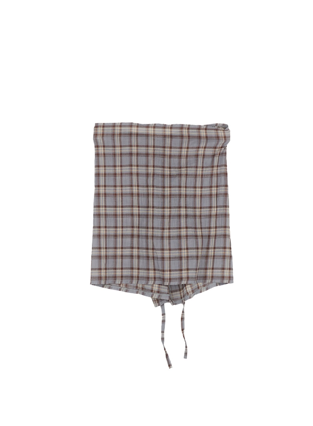 Checkered Wrap Midi Skirt CY530