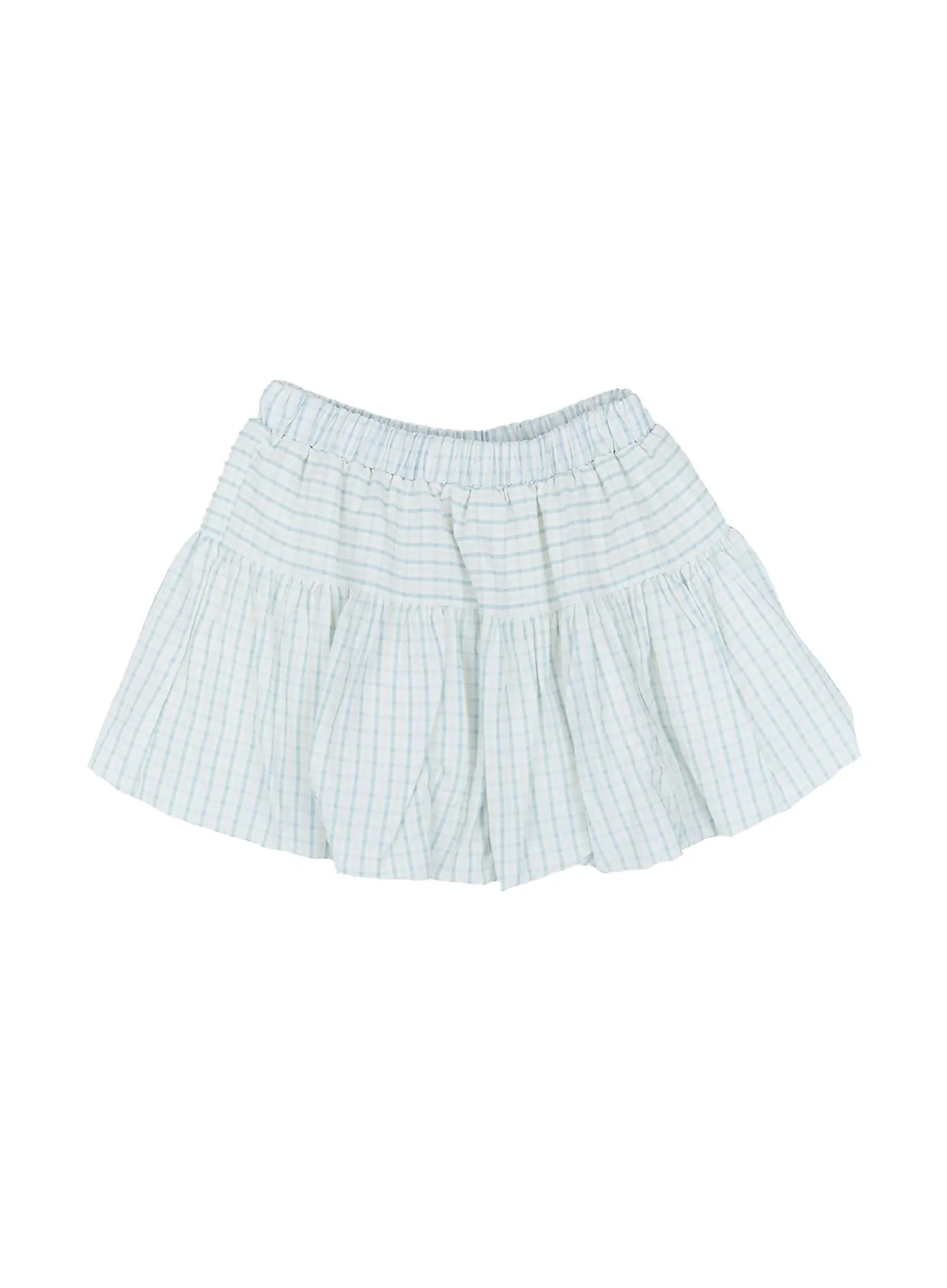 Gingham Balloon Mini Skirt CL530