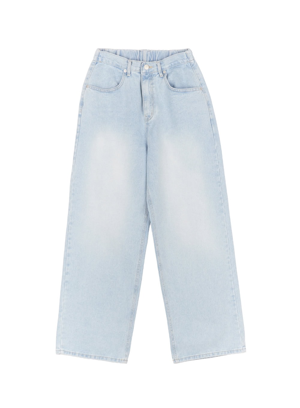 Eugene Adjustable Cinched-Back Wide-Leg Jeans CM521